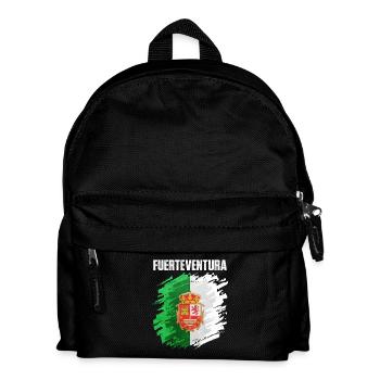 Fuerteventura Flaggen Design - Kinder Rucksack - Schwarz - Vorne