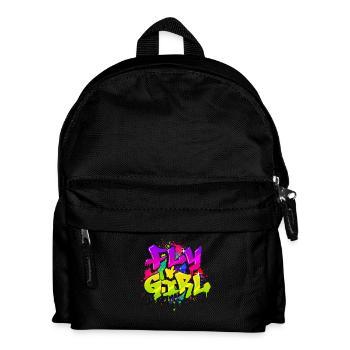 Fly Girl Old School Hip Hop Tribute 80s 90s Style - Sac à dos Enfant - noir - Devant