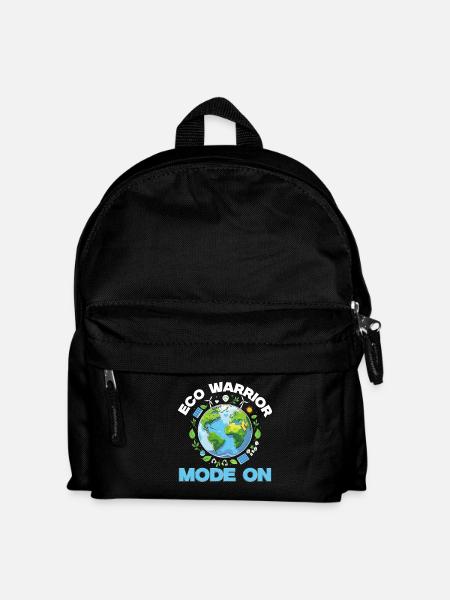Umweltschützer Eco Warrior Mode On - Kinder Rucksack - Schwarz