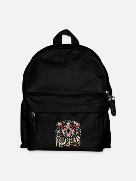Be pawsitive cute dog - Kids' Backpack - black