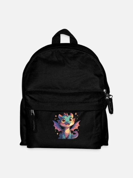 Drachen Drache - Kinder Rucksack - Schwarz