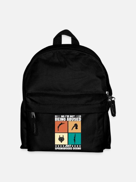 Kunstspringen Turmspringer Sprungbrett - Kinder Rucksack - Schwarz