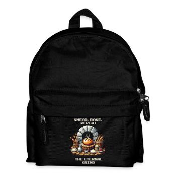 Knead, Bake, Repeat | Bread Baking Humor - Kids' Backpack - black - Front