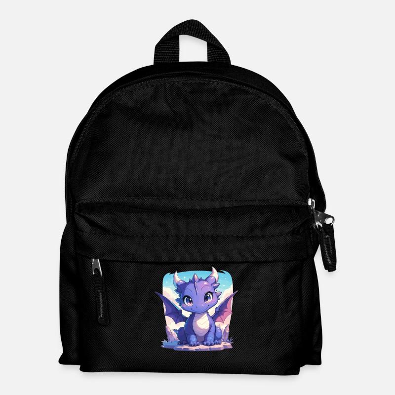 Drachen Drache - Kinder Rucksack - Schwarz