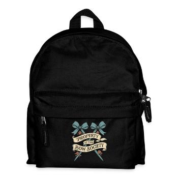 Coquette Aesthetic Bow Pattern Girly Pastel - Kids' Backpack - black - Front