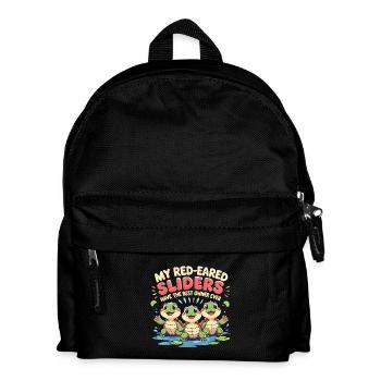 Red-eared Turtle - Kids' Backpack - black - Front