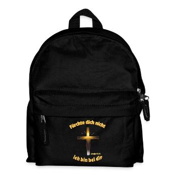 Shining Cross Message Jesus Saying Isaiah - Kids' Backpack - black - Front