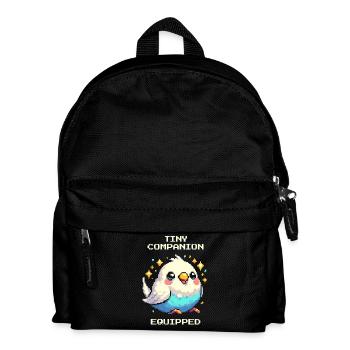 Petit compagnon équipé | Perruche - Sac à dos Enfant - noir - Devant