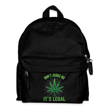 Legalisierung Cannabis Blatt Illustration - Kinder Rucksack - Schwarz - Vorne