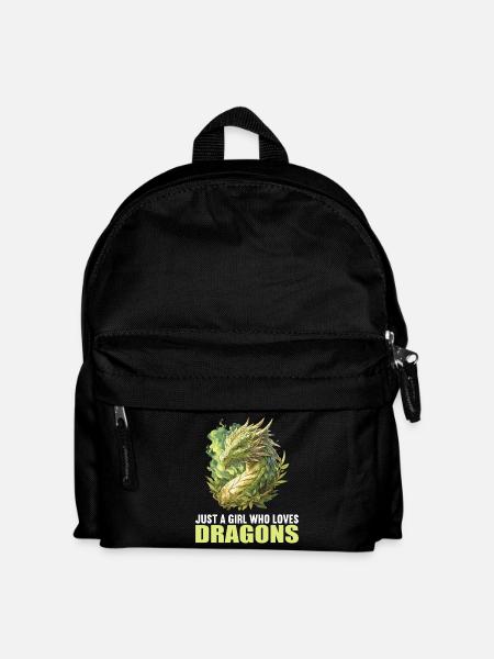 Drachen Drache - Kinder Rucksack - Schwarz