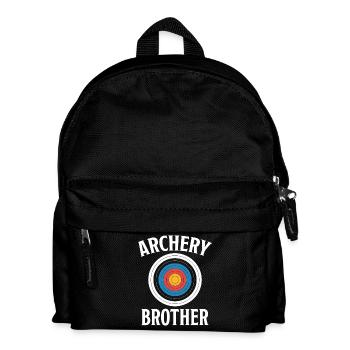 Bogenschießen Spruch Bruder Bogenschießen Geschenk - Kinder Rucksack - Schwarz - Vorne