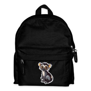 Lemur - Kinder Rucksack - Schwarz - Vorne
