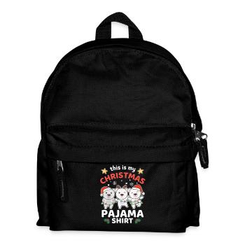 Weihnachten Eisbär Weihnachts Schlafanzug - Kinder Rucksack - Schwarz - Vorne