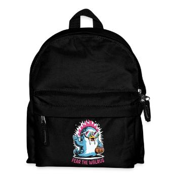Walrus Punk Rocker Halloween - Sac à dos Enfant - noir - Devant