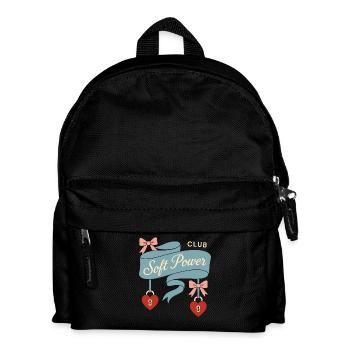 Coquette Aesthetic Bow Pattern Girly Pastel - Kids' Backpack - black - Front