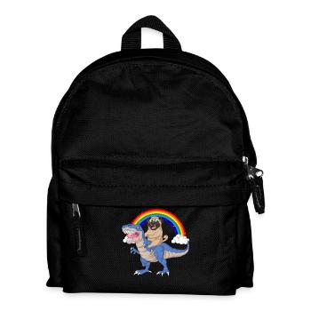 Silly Pug  - Kids' Backpack - black - Front