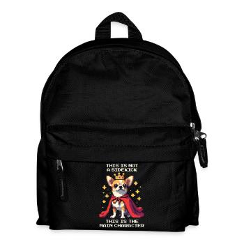 Kein Sidekick – Main Character | Chihuahua - Kinder Rucksack - Schwarz - Vorne