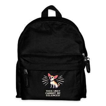 Lässt sich nicht runter pegeln | Chihuahua - Kinder Rucksack - Schwarz - Vorne