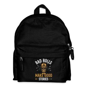 Bad Rolls Make Good Stories RPG Campaign Humor - Kids' Backpack - black - Front