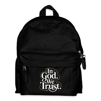 En Dieu nous avons confiance Conception - Sac à dos Enfant - noir - Devant