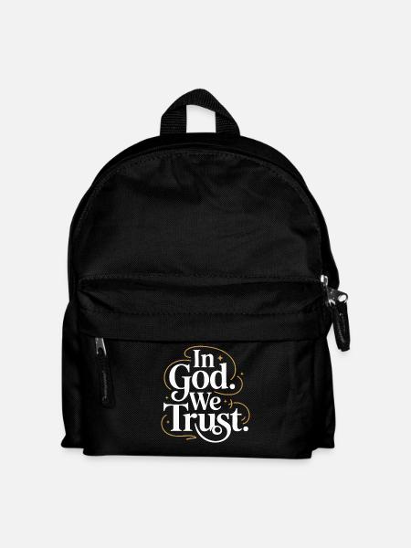 In God We Trust Design - Kinder Rucksack - Schwarz
