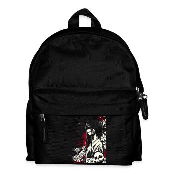 Horreur manga fille en kimono aux yeux rouges - Sac à dos Enfant - noir - Devant