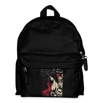 Japan Horror Anime Girl mit dämonischem Blick - Kinder Rucksack - Schwarz - Vorne