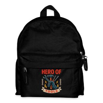 Hero of Tools Funny Workshop Mechanic - Kids' Backpack - black - Front
