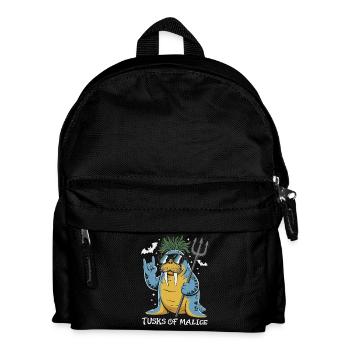 Walrus Punk Rocker Halloween - Kids' Backpack - black - Front