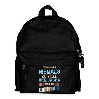 Heating Engineer Heating Construction Plumber Plumber - Kids' Backpack - black - Front