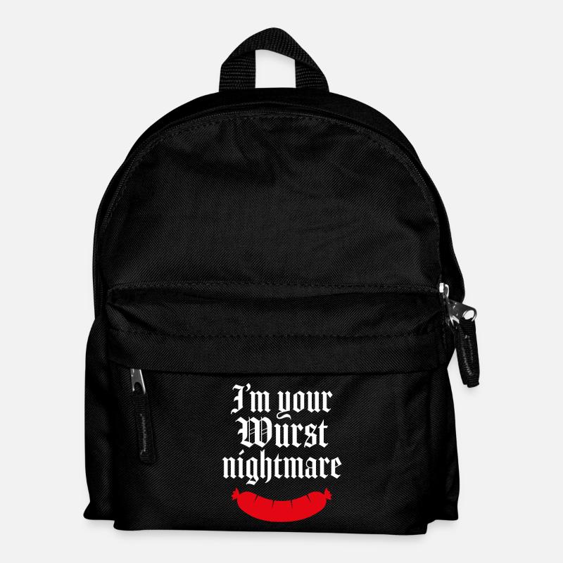 Ich bin dein wurstigster Albtraum - Kinder Rucksack - Schwarz