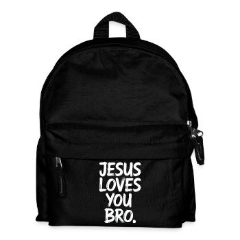 Jésus t'aime, frère, message inspirant - Sac à dos Enfant - noir - Devant