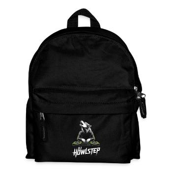 DJ Howlstep Wolf DJ Am Mischpult EDM - Kinder Rucksack - Schwarz - Vorne
