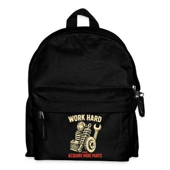 Work and car parts collecting garages craftsmen - Kids' Backpack - black - Front