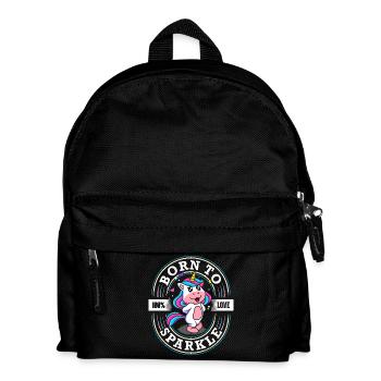 Born to Sparkle - Sweet Unicorn - Glitter - Kids' Backpack - black - Front