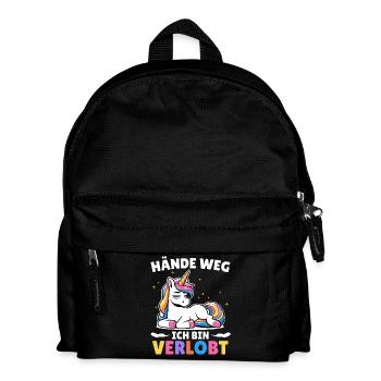 Malle HÄNDE WEG! Anti Flirt Party Outfit - Kinder Rucksack - Schwarz - Vorne