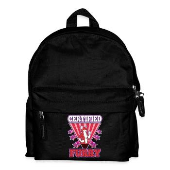 Certified furry - Kids' Backpack - black - Front