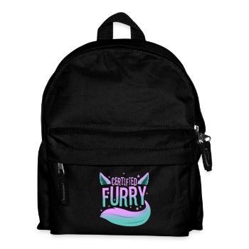 Certified furry - Kids' Backpack - black - Front