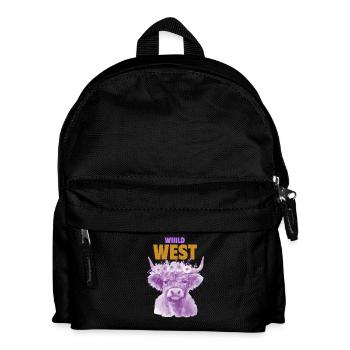WILD WEST COW VIOLET - Kids' Backpack - black - Front