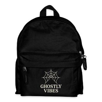 Spider web design with ghostly vibes - Kids' Backpack - black - Front