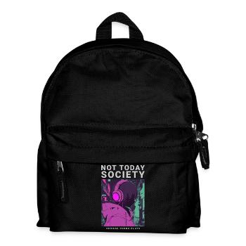 Not Today Society Streetwear Phonk Style Motiv - Kinder Rucksack - Schwarz - Vorne
