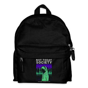 Not Today Society Phonk Music Aesthetic Edgy - Kids' Backpack - black - Front
