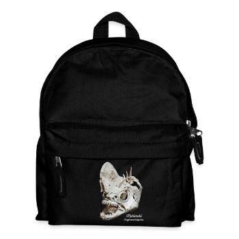 Fossil dolphinfish Mahimahi skull - Kids' Backpack - black - Front