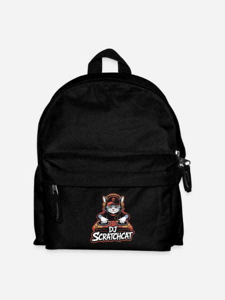 DJ Scratchcat Cat DJ Turntable Club - Kids' Backpack - black