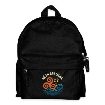Born in Brittany Triskel Breton identity - Kids' Backpack - black - Front