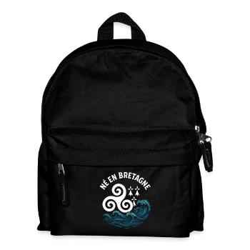 Born in Brittany Triskel Breton identity - Kids' Backpack - black - Front