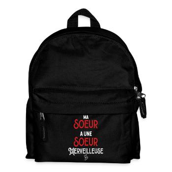 Meine wundervolle Schwester, lustiges Geschenk - Kinder Rucksack - Schwarz - Vorne
