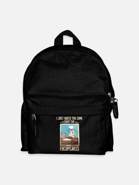 Unicorn Shut Fucupcakes Funny - Kids' Backpack - black