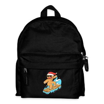 Lebkuchenmann Weihnachten Lebkuchen - Kinder Rucksack - Schwarz - Vorne