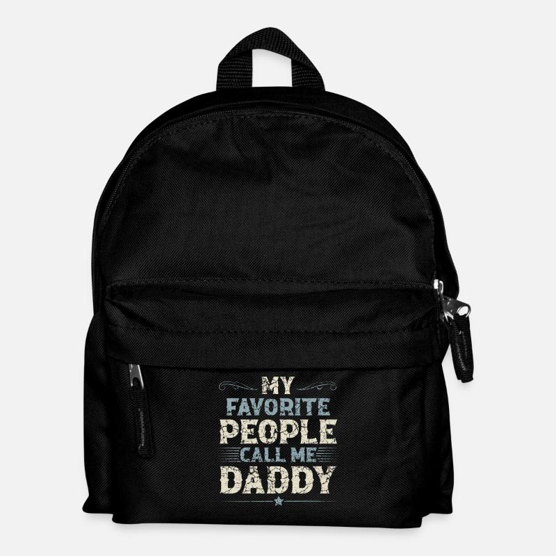Papa Vater - Kinder Rucksack - Schwarz